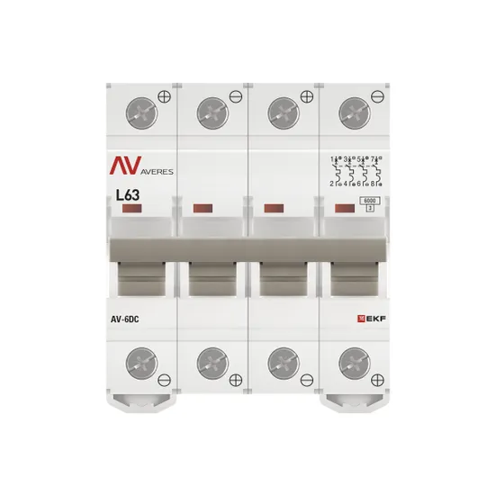 Выключатель автоматический AV-6 DC 4P 63A (L) 6kA EKF AVERES