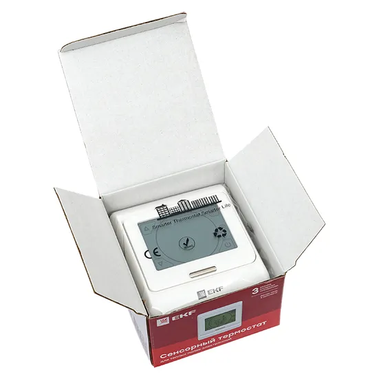 Сенсорный термостат для теплых полов электронный 16А 230В EKF