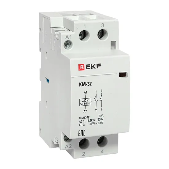 Контактор модульный КМ 32А 2NО (2 мод.) EKF PROxima