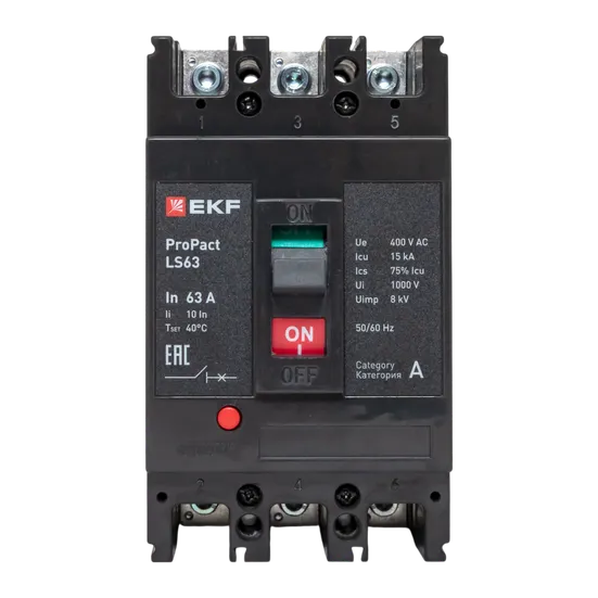 Автоматический выключатель LS63 15кА 3P 63А ProPact EKF
