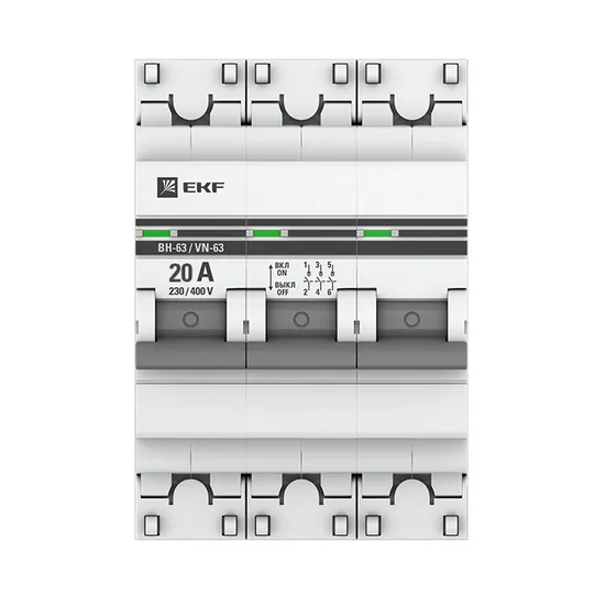 Выключатель нагрузки 3P 20А ВН-63 EKF PROxima