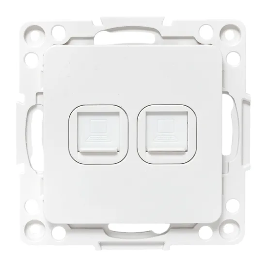 Стокгольм Механизм розетки RJ-45 2-местной белый EKF