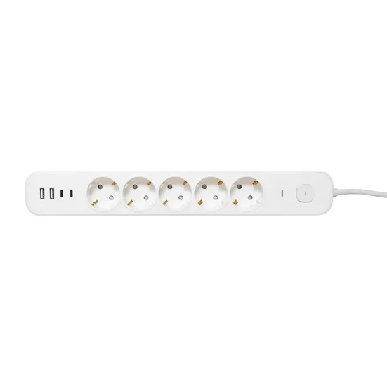 Удлинитель LUX 5 гнезд 2USB 2,4А+2type-C 5 метров 1,5мм2 EKF
