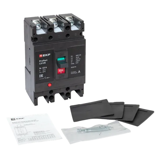 Автоматический выключатель LS125 18кА 3P 63А ProPact EKF