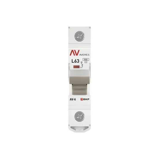 Выключатель автоматический AV-6 1P 63A (L) 6kA EKF AVERES