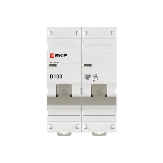 Автоматический выключатель 2P 100А (D) 10kA ВА 47-100 EKF PROxima
