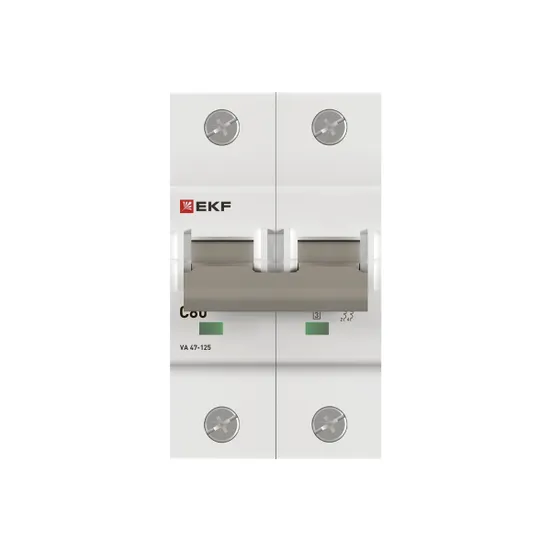 Автоматический выключатель ВА 47-125 2P 80А (C) 15кА PROXIMA EKF