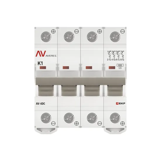 Выключатель автоматический AV-6 DC 4P 1A (K) 6kA EKF AVERES