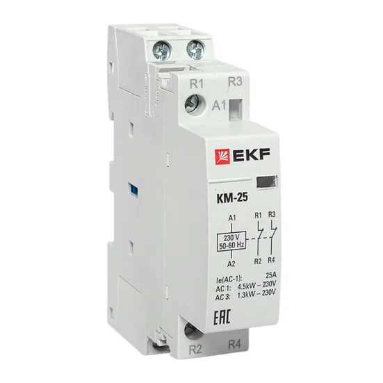 Контактор модульный КМ 25А 2NC (1 мод.) EKF PROxima