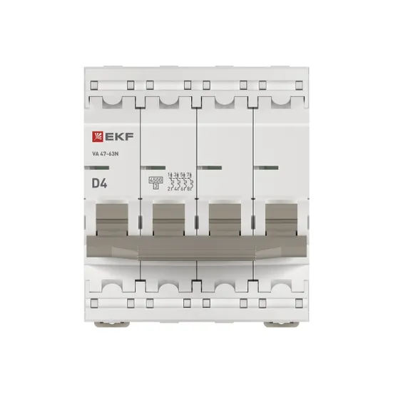 Автоматический выключатель ВА 47-63N 4P 4А (D) 4,5 кА PROXIMA EKF