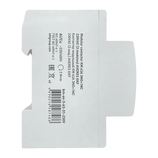 Контактор модульный КМ 63А 3NO+1NC 230VAC (3 мод.) AVERES EKF