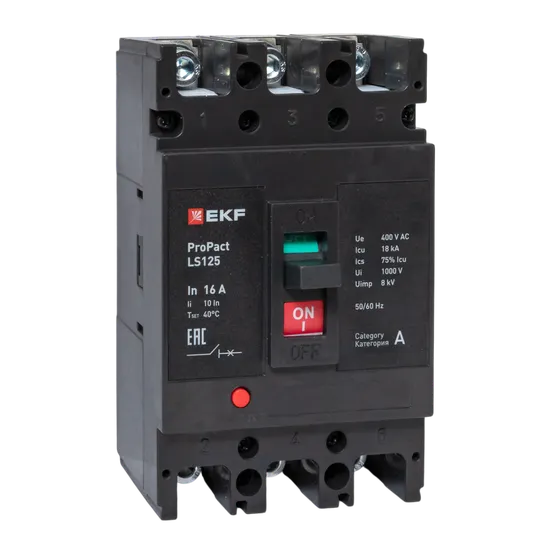 Автоматический выключатель LS125 18кА 3P 16А ProPact EKF