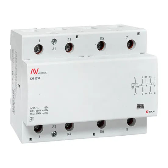 Контактор модульный КМ 125А 2NO+2NC 230VAC (6 мод.) AVERES EKF