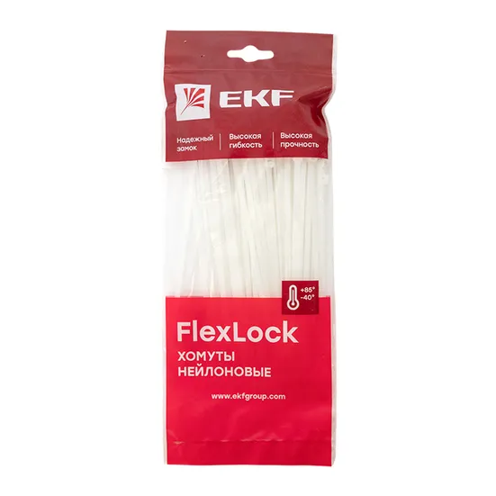 Хомут P6.6 стандартный (б), 3.6x150 (100шт) FlexLock EKF