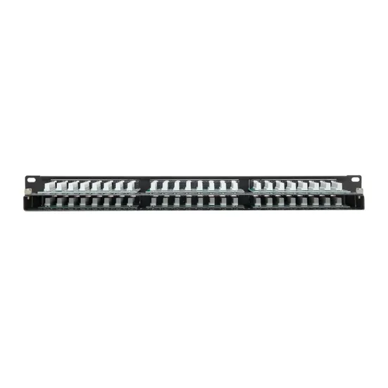 Патч-панель высокой плотности TERACOM PRO 19'' Cat.5E 1U неэкранированная UTP 48 портов RJ-45 Dual IDC с органайзером