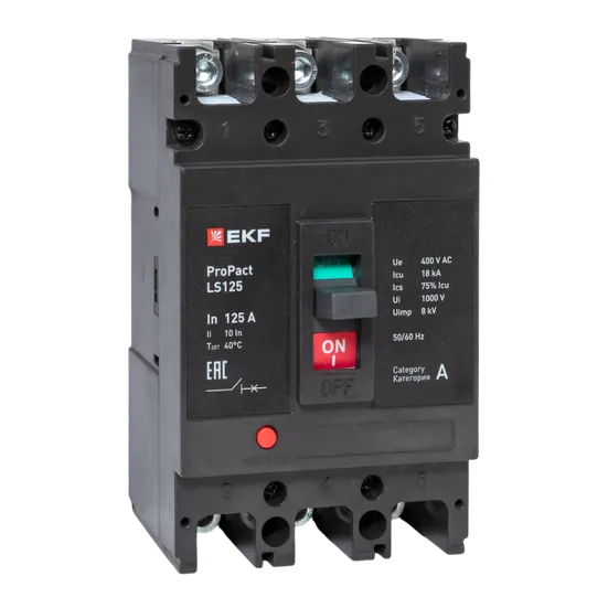 Автоматический выключатель LS125 18кА 3P 125А ProPact EKF
