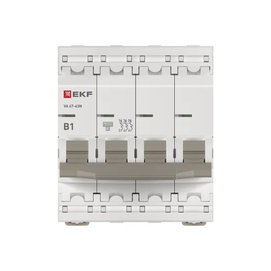 Автоматический выключатель 4P 1А (B) 6кА ВА 47-63N EKF PROxima