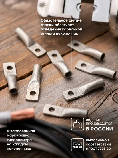 Наконечник медный луженый ТМЛ 10-5-5 EKF PROxima