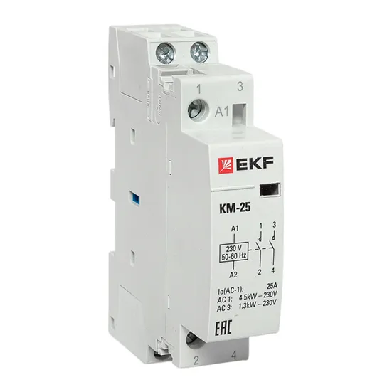 Контактор модульный КМ 25А 2NО (1 мод.) EKF PROxima