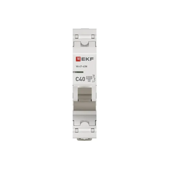 Автоматический выключатель ВА 47-63N 1P 40А (C) 4,5 кА PROXIMA EKF