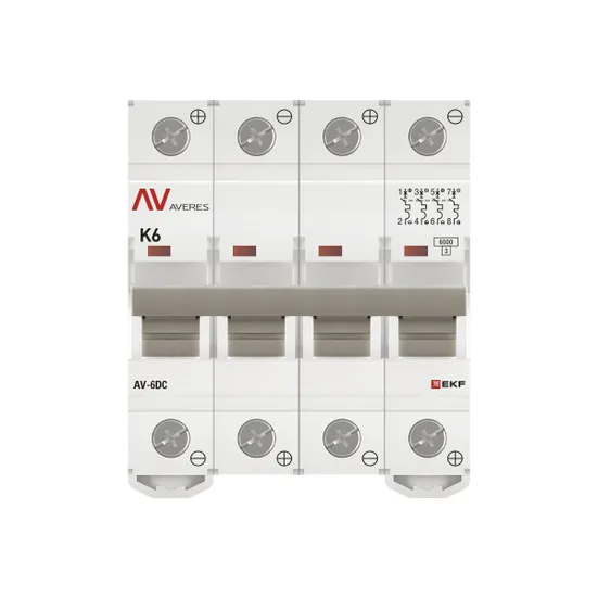 Выключатель автоматический AV-6 DC 4P 6A (K) 6kA EKF AVERES
