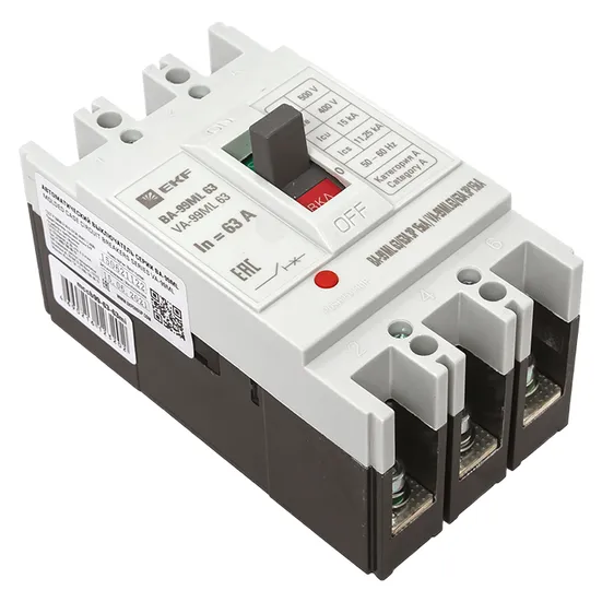Автоматический выключатель ВА-99МL 63/ 63А 3P 15кА EKF Basic