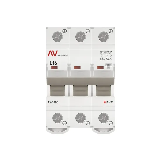 Выключатель автоматический AV-10 DC 3P 16A (L) 10kA EKF AVERES