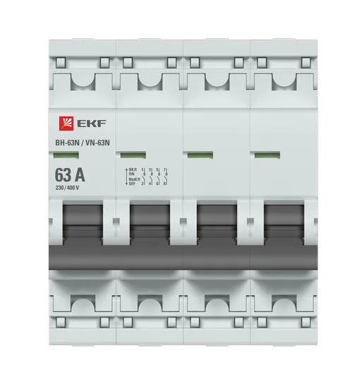 Выключатель нагрузки 4P 63А ВН-63N EKF PROxima