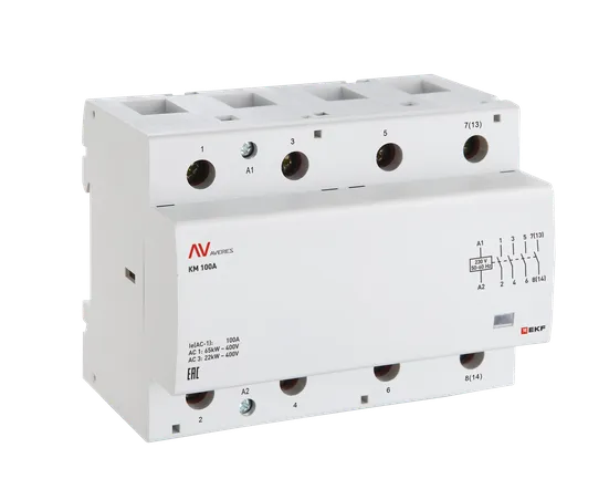 Контактор модульный КМ 100А 4NO 110VAC (6 мод.) AVERES EKF