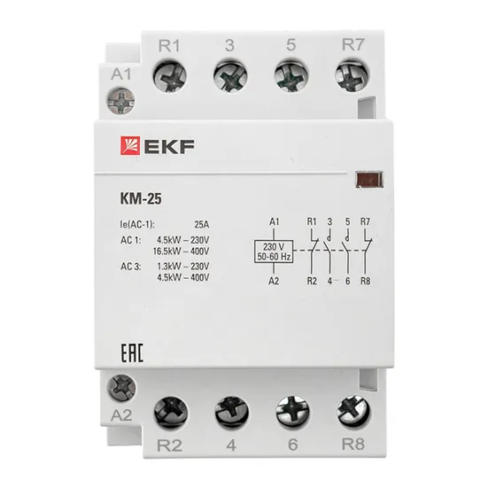 Контактор модульный КМ 25А 2NО+2NC (3 мод.) EKF PROxima