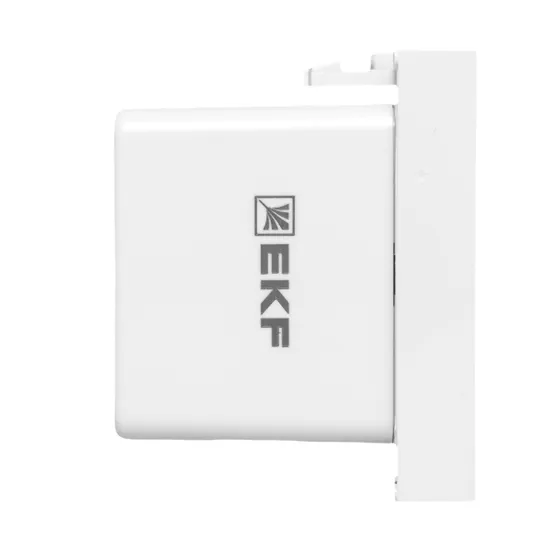 Розетка USB A+C, 2.1А, 2 гнезда, без индикатора, белая EKF