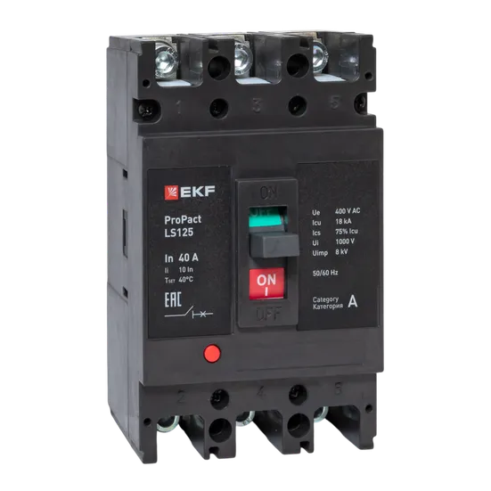 Автоматический выключатель LS125 18кА 3P 40А ProPact EKF