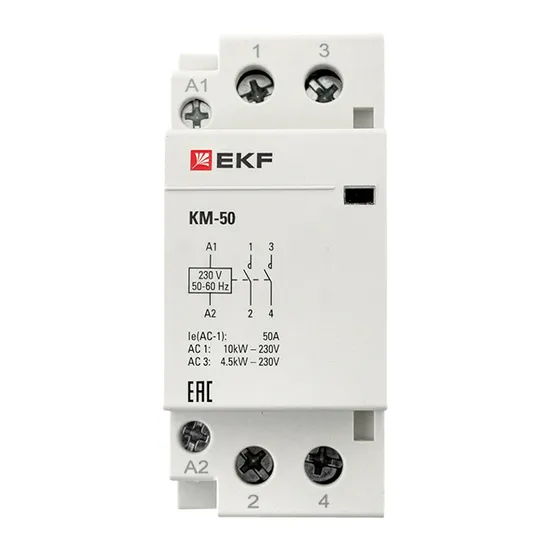 Контактор модульный КМ 50А 2NО (2 мод.) EKF PROxima