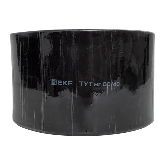Термоусаживаемая трубка ТУТ нг 80/40 черная рулон EKF PROxima