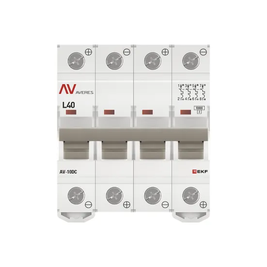 Выключатель автоматический AV-10 DC 4P 40A (L) 10kA EKF AVERES