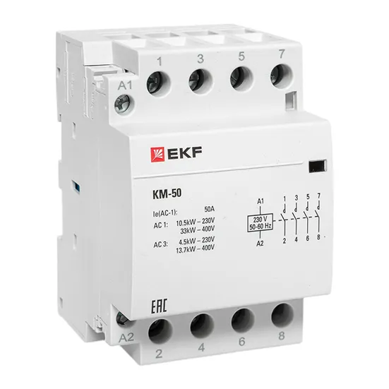 Контактор модульный КМ 50А 4NО (3 мод.) EKF PROxima