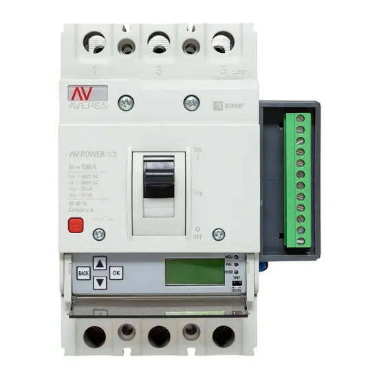 Автоматический выключатель AV POWER-1/3 100А 50kA ETU6.2 EKF AVERES