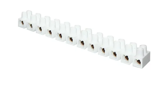 Колодка клеммная полистрол белая 1,5-6(10) мм2 20А 12 секций EKF