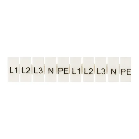 Маркеры для UT/ST/Push-in 6 с символами "L1, L2, L3, N, PE" (100 шт.) EKF