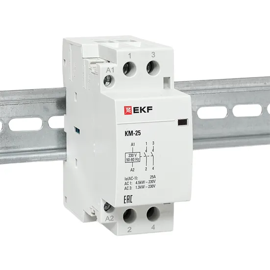 Контактор модульный КМ 25А 2NО (2 мод.) EKF PROxima