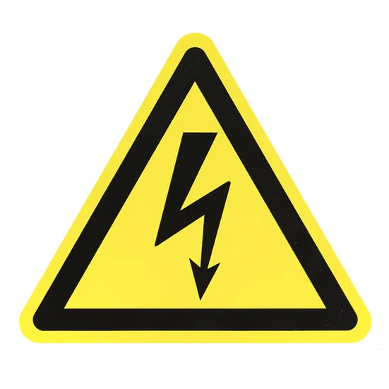 Знак пластик "Опасность поражения электрическим током" (Молния) (150х150) EKF PROxima