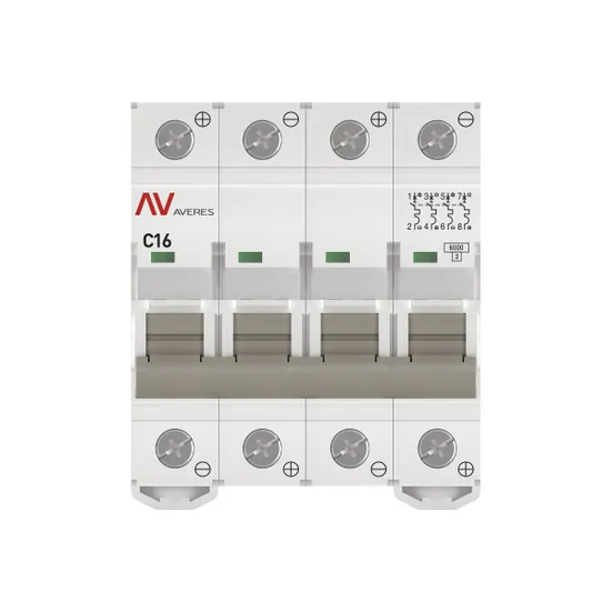 Выключатель автоматический AV-6 DC 4P 16A (C) 6kA EKF AVERES