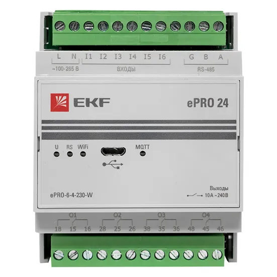 Контроллер базовый ePRO24 удаленного управления 6вх\4вых 230В WiFi EKF PROxima