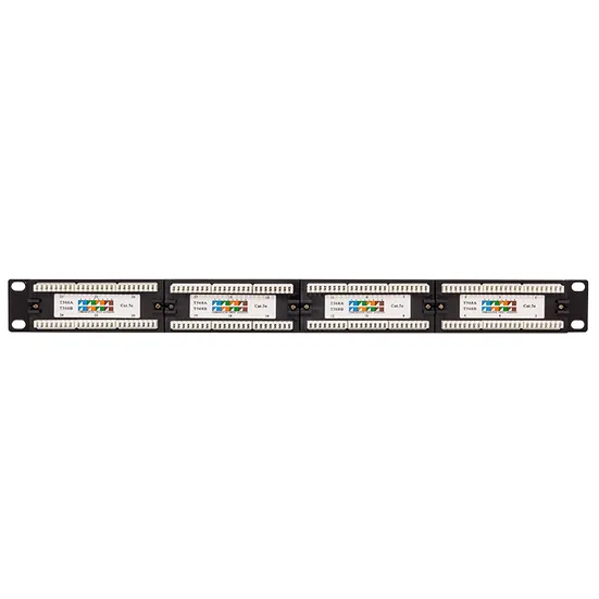 Патч-панель TERACOM 19'' Cat.5E 1U неэкранированная UTP 24 порта RJ-45 110 IDC