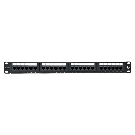 Патч-панель TERACOM 19'' Cat.5E 1U неэкранированная UTP 24 порта RJ-45 110 IDC