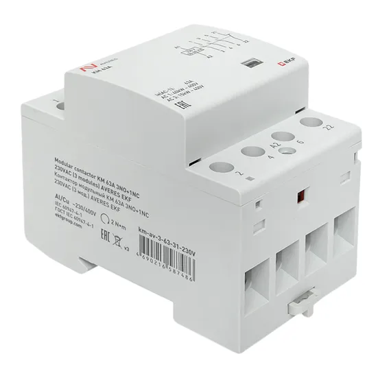 Контактор модульный КМ 63А 3NO+1NC 230VAC (3 мод.) AVERES EKF