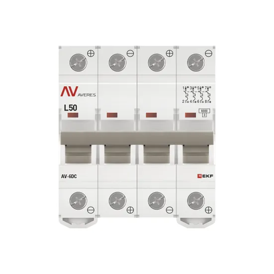 Выключатель автоматический AV-6 DC 4P 50A (L) 6kA EKF AVERES