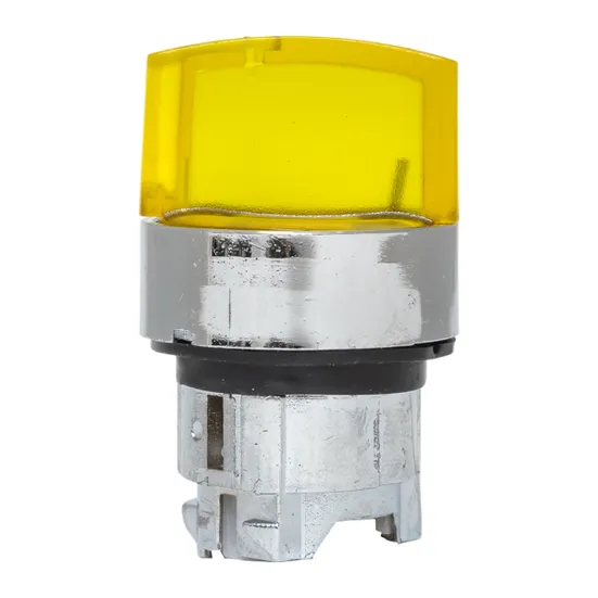 Исполнительный механизм переключателя ХB4 желтый на 2 положения возвратный без фиксации, с подсветкой с короткой ручкой EKF PROxima