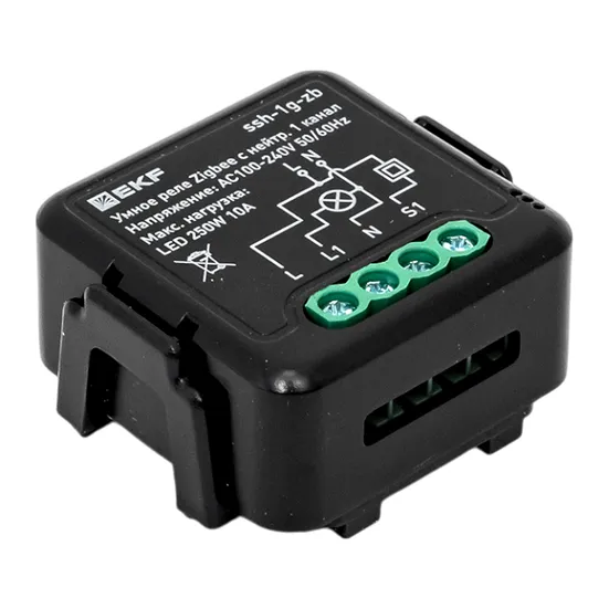 Умное реле в подрозетник 1-канальное с нейтралью Zigbee EKF Connect Select