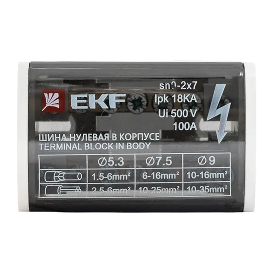 Шина нулевая в корпусе (2х7) EKF PROxima